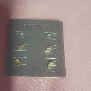 Gold and Pearl Stud Earrings Set